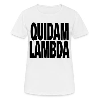 quidam lambda - T-shirt respirant Femme - blanc - Devant - AI Model Female 172 dark (172cm)