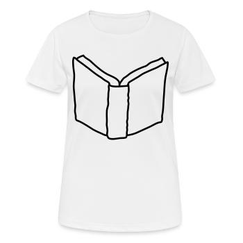 Comic open novel book - Women's Breathable T-Shirt - white - Front - AI Model Female 172 dark (172cm)