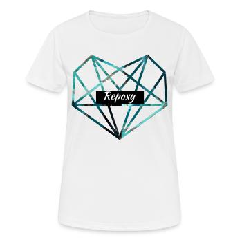 Diamant vert bleu - T-shirt respirant Femme - blanc - Devant - AI Model Female 172 dark (172cm)
