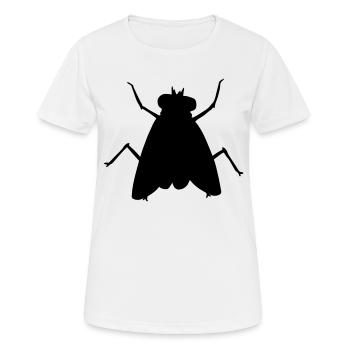 Silhouette Small House Fly Insect - Women's Breathable T-Shirt - white - Front - AI Model Female 172 dark (172cm)