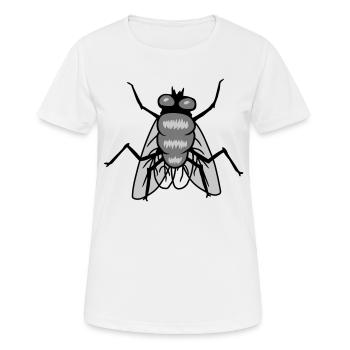 Conception de petits insectes mouches domestiques - T-shirt respirant Femme - blanc - Devant - AI Model Female 172 dark (172cm)