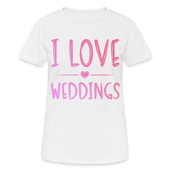 J’adore le mariage - T-shirt respirant Femme - blanc - Devant - AI Model Female 172 dark (172cm)
