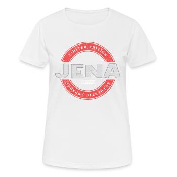 Jena Allemagne Ville Skyline Accueil Amour - T-shirt respirant Femme - blanc - Devant - AI Model Female 172 dark (172cm)