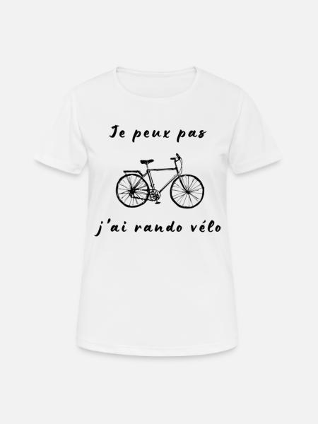 I can't I have bike ride - Women's Breathable T-Shirt - white