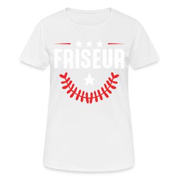 Friseur Beruf - Frauen T-Shirt atmungsaktiv - Weiß - Vorne - AI Model Female 172 dark (172cm)