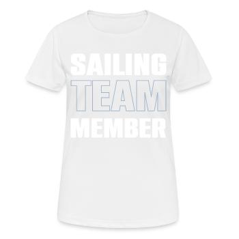 Équipe de voile - T-shirt respirant Femme - blanc - Devant - AI Model Female 172 dark (172cm)