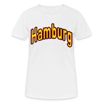Hambourg - T-shirt respirant Femme - blanc - Devant - AI Model Female 172 dark (172cm)