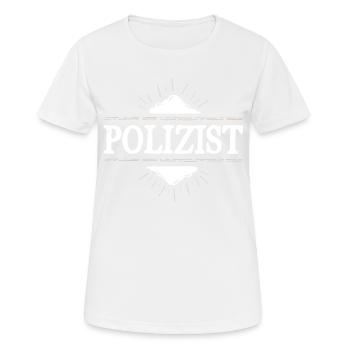 Polizist Beruf - Frauen T-Shirt atmungsaktiv - Weiß - Vorne - AI Model Female 172 dark (172cm)