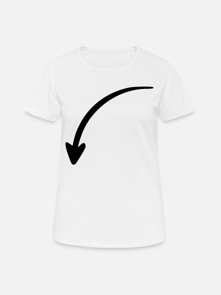 Arrow drawing sketch black - Women's Breathable T-Shirt - white