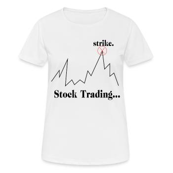 Bitcoin Trading Crypto Stocks - T-shirt respirant Femme - blanc - Devant - AI Model Female 172 dark (172cm)