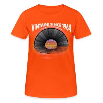 Vintage seit 1964 Retro Disco Music Vintage - Frauen T-Shirt atmungsaktiv - Neonorange - Vorne - AI Model Female 172 dark (172cm)