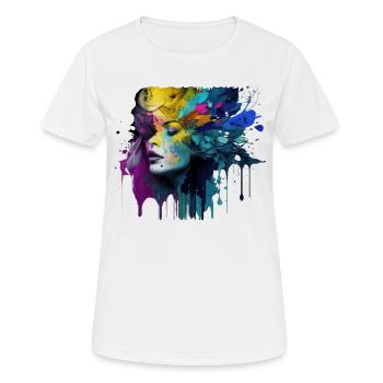 Women's Face Fantasy Gift - Women's Breathable T-Shirt - white - Front - AI Model Female 172 dark (172cm)