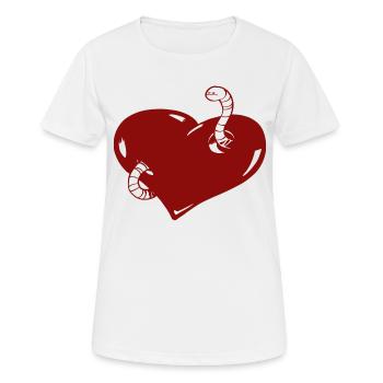 Un coeur habité - T-shirt respirant Femme - blanc - Devant - AI Model Female 172 dark (172cm)