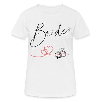 Mariée JGA - T-shirt respirant Femme - blanc - Devant - AI Model Female 172 dark (172cm)