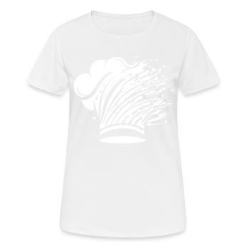 Chef's Hat Silhouette Cooking Chef - T-shirt respirant Femme - blanc - Devant - AI Model Female 172 dark (172cm)