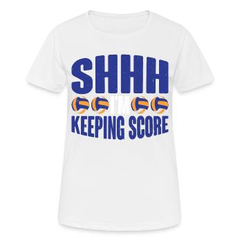 Shhh, I'm Keeping Score 7 - Frauen T-Shirt atmungsaktiv - Weiß - Vorne - AI Model Female 172 dark (172cm)
