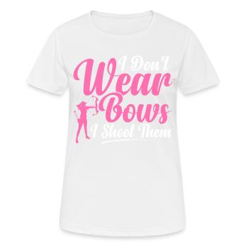 Je ne porte pas d’arcs, je leur tire Archer Cible Arche - T-shirt respirant Femme - blanc - Devant - AI Model Female 172 dark (172cm)