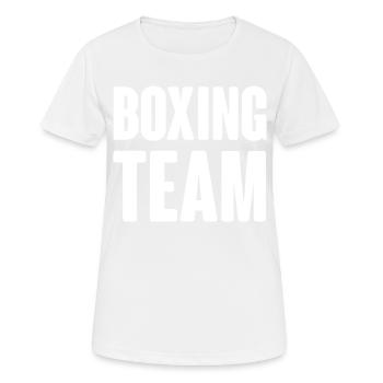 Boxing Team - Frauen T-Shirt atmungsaktiv - Weiß - Vorne - AI Model Female 172 dark (172cm)