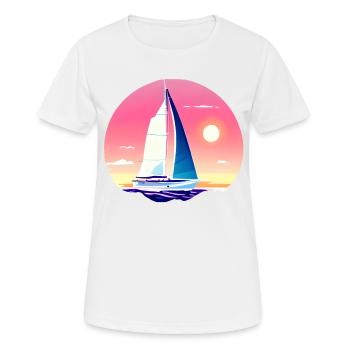 voilier voilier voilier voilier voilier voilier - T-shirt respirant Femme - blanc - Devant - AI Model Female 172 dark (172cm)