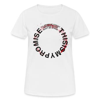 Ma promesse a - T-shirt respirant Femme - blanc - Devant - AI Model Female 172 dark (172cm)