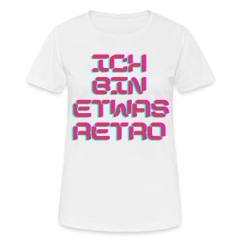 Retro - Frauen T-Shirt atmungsaktiv - Weiß - Vorne - AI Model Female 172 dark (172cm)