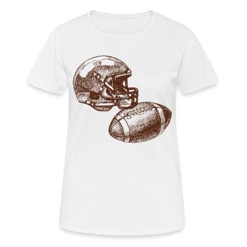 Ballsport - Frauen T-Shirt atmungsaktiv - Weiß - Vorne - AI Model Female 172 dark (172cm)