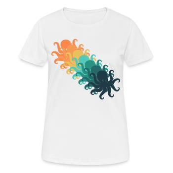 Vintage octopus - Women's Breathable T-Shirt - white - Front - AI Model Female 172 dark (172cm)