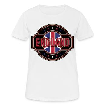 England - Frauen T-Shirt atmungsaktiv - Weiß - Vorne - AI Model Female 172 dark (172cm)