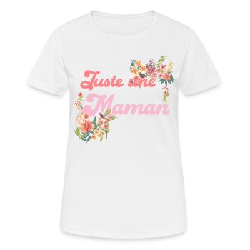 Juste une maman retro Groovy - T-shirt respirant Femme - blanc - Devant - AI Model Female 172 dark (172cm)
