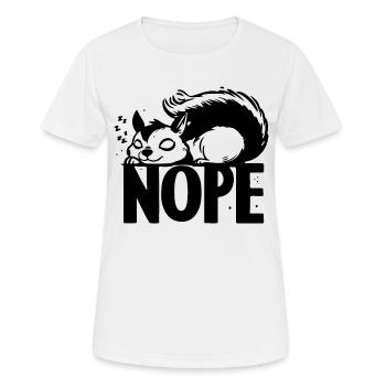 Nope Eichhörnchen Faulenzer Geschenkideen - Frauen T-Shirt atmungsaktiv - Weiß - Vorne - AI Model Female 172 dark (172cm)