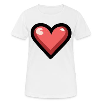 Cute Heart - Women's Breathable T-Shirt - white - Front - AI Model Female 172 dark (172cm)