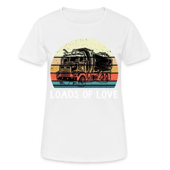 Müllwagen Liebe Müllabfuhr Kind Junge I Geschenk - Frauen T-Shirt atmungsaktiv - Weiß - Vorne - AI Model Female 172 dark (172cm)