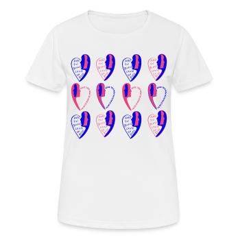 Imprimé numéro4. - T-shirt respirant Femme - blanc - Devant - AI Model Female 172 dark (172cm)