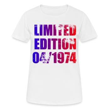 Édition limitée 50e anniversaire - ꝏ Approvisionnement 04/1974 - T-shirt respirant Femme - blanc - Devant - AI Model Female 172 dark (172cm)