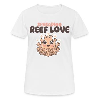 répandre l’amour du récif - T-shirt respirant Femme - blanc - Devant - AI Model Female 172 dark (172cm)