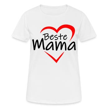 Beste Mama - Frauen T-Shirt atmungsaktiv - Weiß - Vorne - AI Model Female 172 dark (172cm)