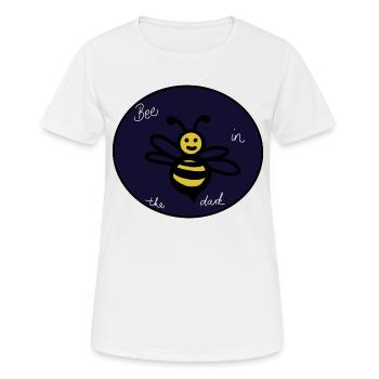 Bee in the dark - Frauen T-Shirt atmungsaktiv - Weiß - Vorne - AI Model Female 172 dark (172cm)