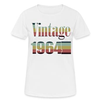 1964 anniversaire 1964 né en 1964 anniversaire - T-shirt respirant Femme - blanc - Devant - AI Model Female 172 dark (172cm)