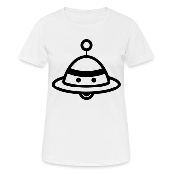 fliegende Untertasse - Frauen T-Shirt atmungsaktiv - Weiß - Vorne - AI Model Female 172 dark (172cm)