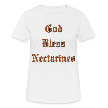 GodBlessNectarines - Women's Breathable T-Shirt - white - Front - AI Model Female 172 dark (172cm)