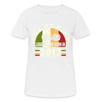 2017 Naissance de légende 2017 né en 2017 annivers - T-shirt respirant Femme - blanc - Devant - AI Model Female 172 dark (172cm)