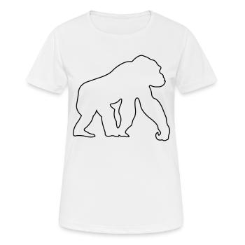 singe - T-shirt respirant Femme - blanc - Devant - AI Model Female 172 dark (172cm)