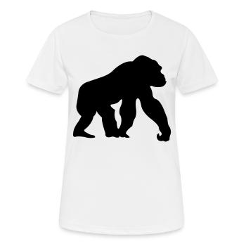 singe - T-shirt respirant Femme - blanc - Devant - AI Model Female 172 dark (172cm)