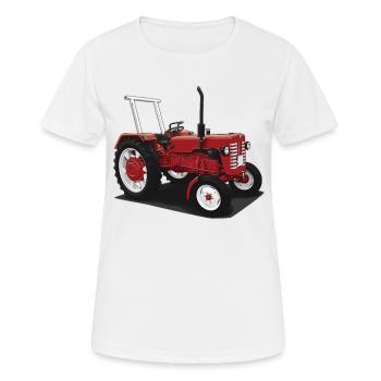 Classic Tractor // Bulldog // Illustration - Women's Breathable T-Shirt - white - Front - AI Model Female 172 dark (172cm)