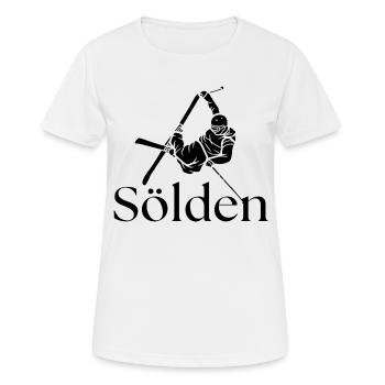 Sölden - Alpen - Tirol - Skiurlaub - Ötztal - Frauen T-Shirt atmungsaktiv - Weiß - Vorne - AI Model Female 172 dark (172cm)