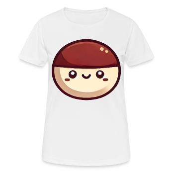 Kastanie - Frauen T-Shirt atmungsaktiv - Weiß - Vorne - AI Model Female 172 dark (172cm)