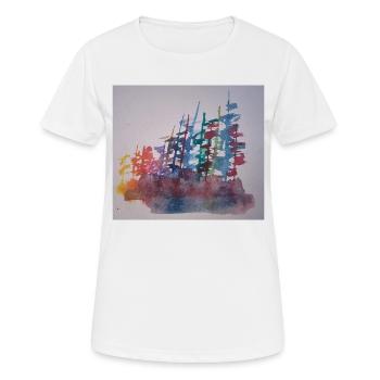 Wald - Frauen T-Shirt atmungsaktiv - Weiß - Vorne - AI Model Female 172 dark (172cm)