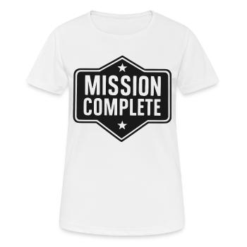 Mission accomplie - T-shirt respirant Femme - blanc - Devant - AI Model Female 172 dark (172cm)
