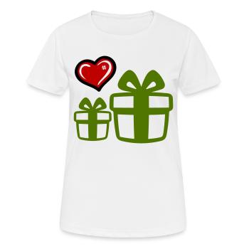 Cadeau - T-shirt respirant Femme - blanc - Devant - AI Model Female 172 dark (172cm)