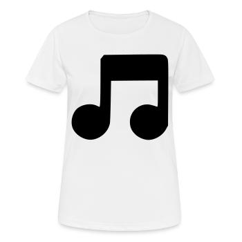 Musiknote - Frauen T-Shirt atmungsaktiv - Weiß - Vorne - AI Model Female 172 dark (172cm)